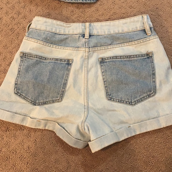 Pacsun Blocked Denim Shorts - Picture 2 of 4